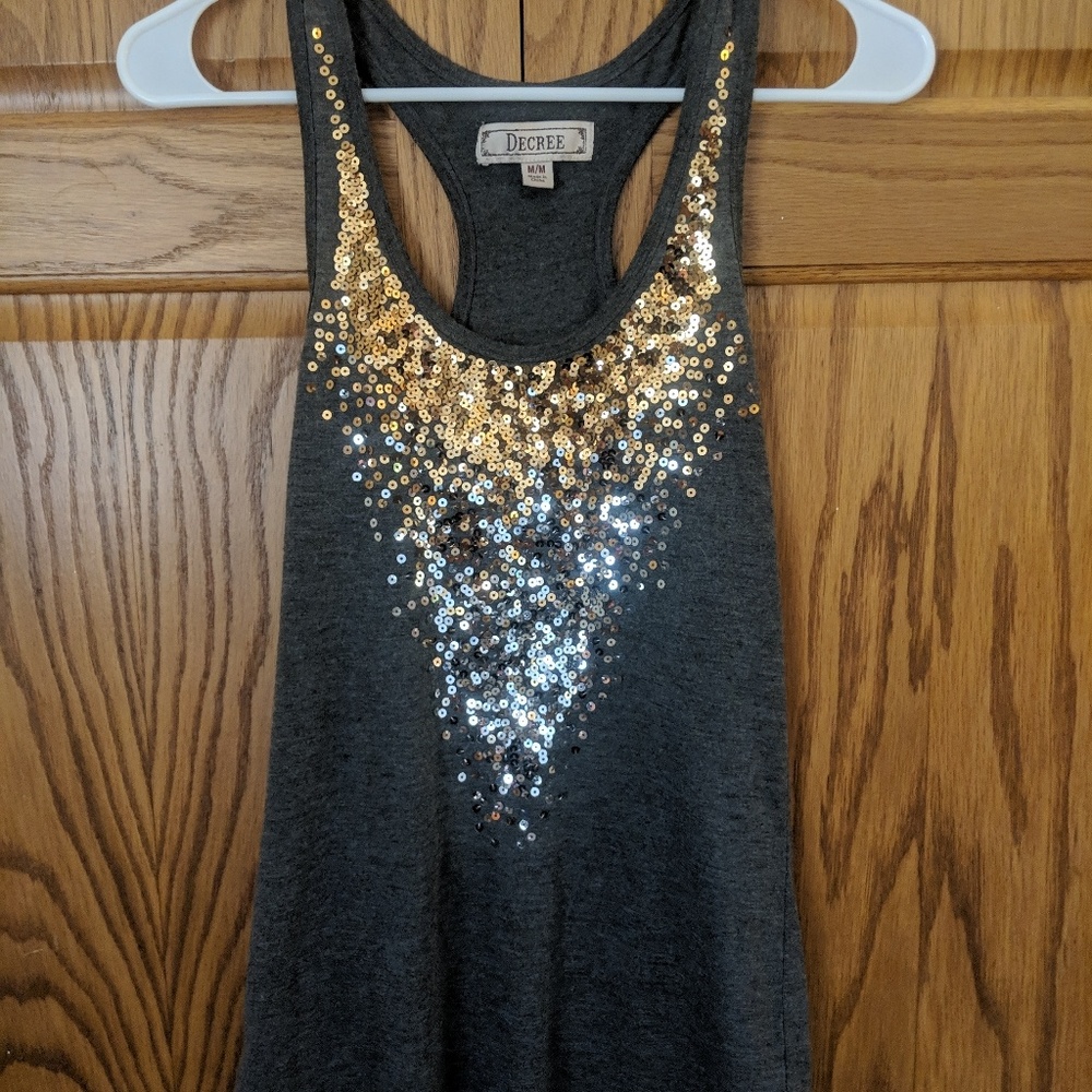Sequin tank top